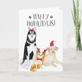 Cartão de Cartões de natal de abrigo para cães de