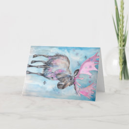 Cartão de Cartões de natal de alce para bebês de N