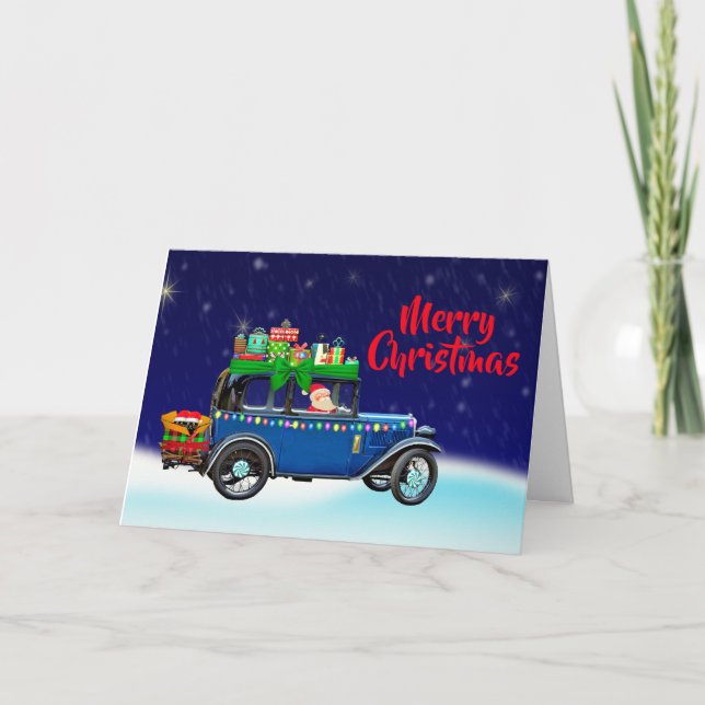 Cartão de Cartões de natal de Carro de Natal para  (Frente)
