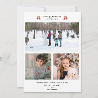 Cartão de Cartões de natal de Colagem de Fotografi