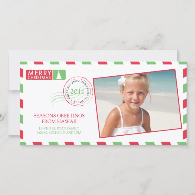 Cartão de Cartões de natal de Correio Aéreo (Frente)