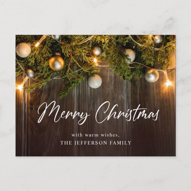 Cartão de Cartões de natal de Natal Pine Cones (Frente)