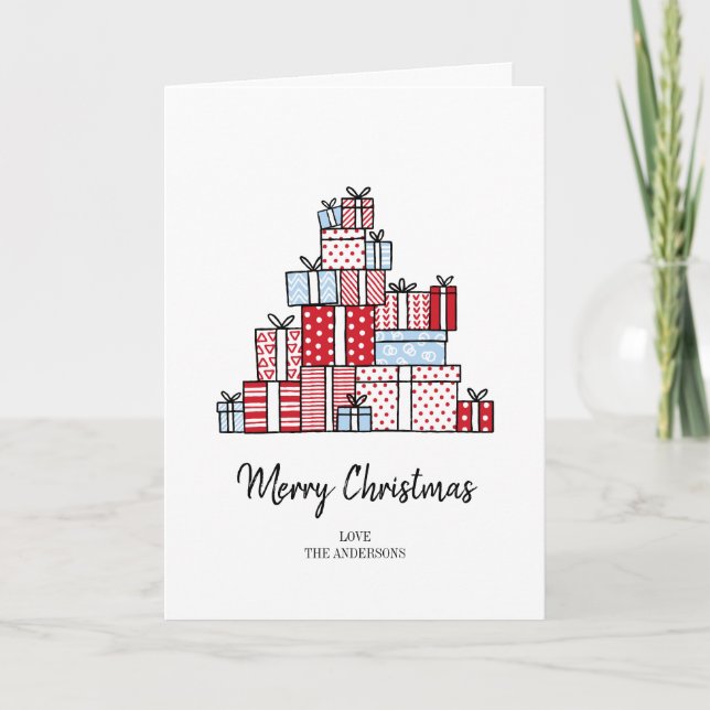 Cartão de Cartões de natal de presentes de Natal (Frente)