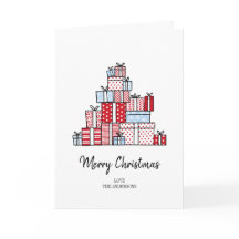 Cartão de Cartões de natal de presentes de Natal