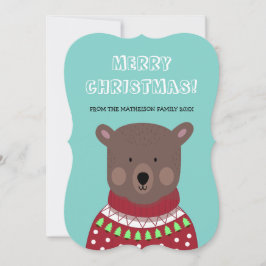 Cartão de Cartões de natal de Urso de Natal