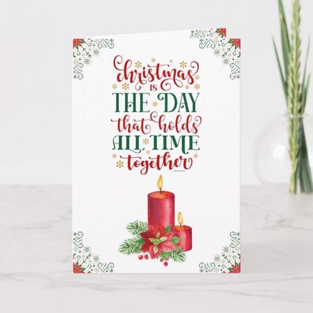 Cartão de Cartões de natal de Velas de Natal (Frente)