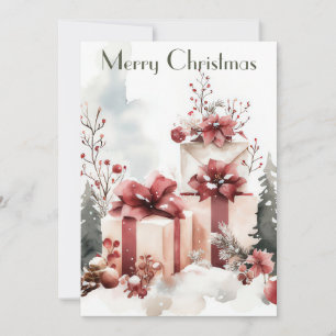 Cartão de Cartões de natal festivo e cortado