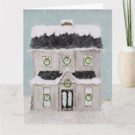 Cartão de Casa de Natal Personalizado
