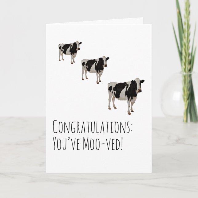 Cartão de Casa Humorística para Movimento de Vaca (Frente)
