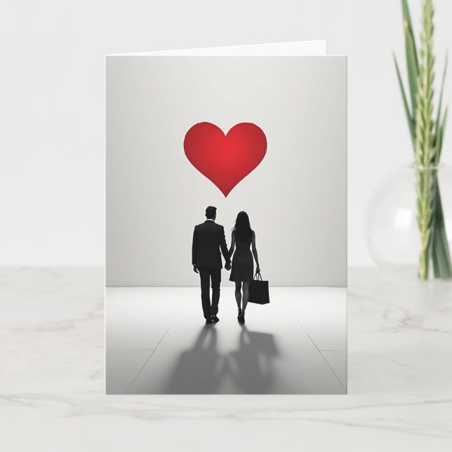 Cartão de Casal de Amor Simples (Frente)