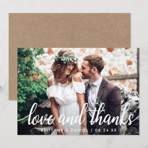 Cartão de Casal de casamento Photo Kraft Amor e O