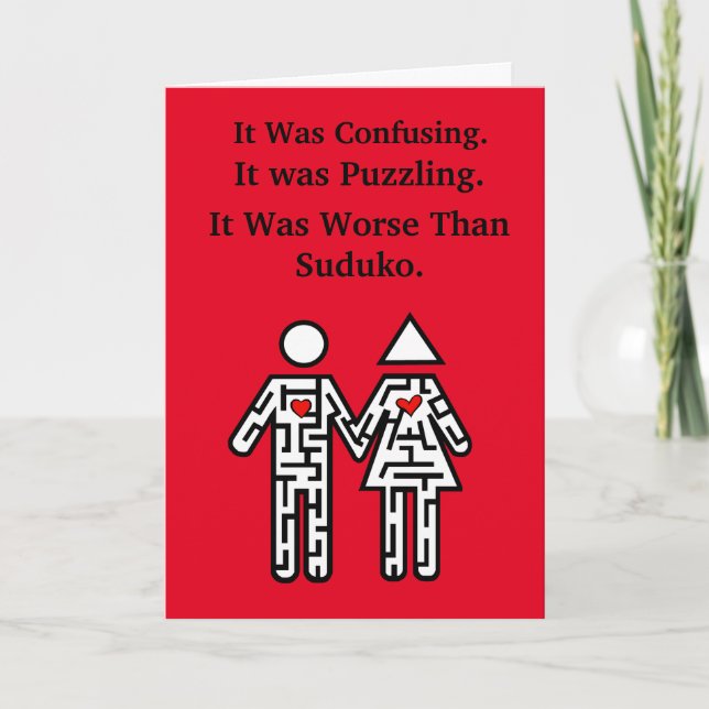 Cartão de Casal Labirinto Encontrando o Amor (Frente)