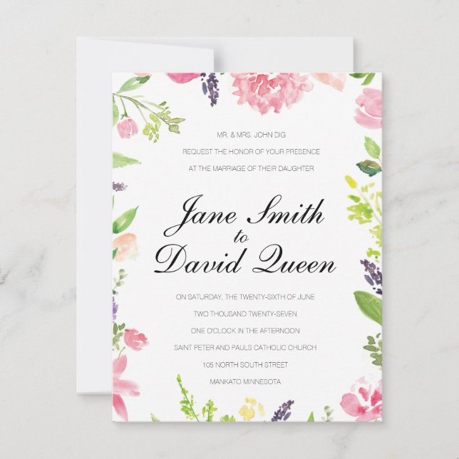 Cartão de Casamento (Frente)