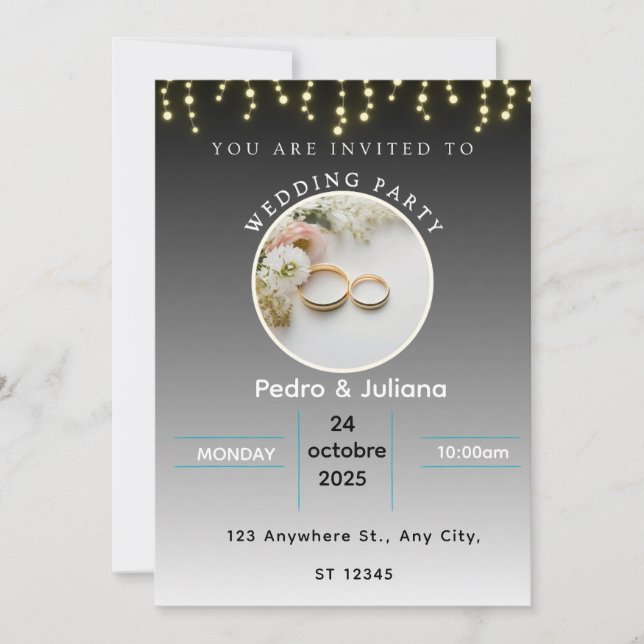 cartão de casamento (Frente)