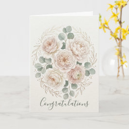 Cartão de Casamento Aquarela de Luxo