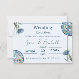 Cartão de Casamento Arabesco Elegância