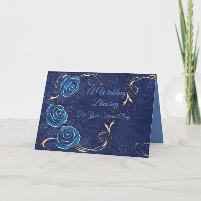Cartão de Casamento Bênçãos de Casamento Para o Se (Frente)
