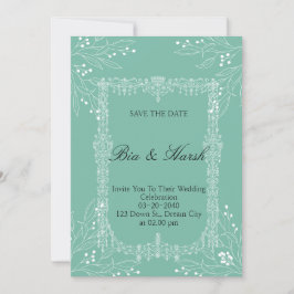 Cartão de Casamento Bonito