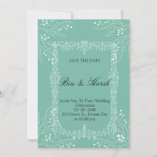 Cartão de Casamento Bonito