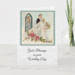 Cartão de Casamento Católico 0025 com escritura &