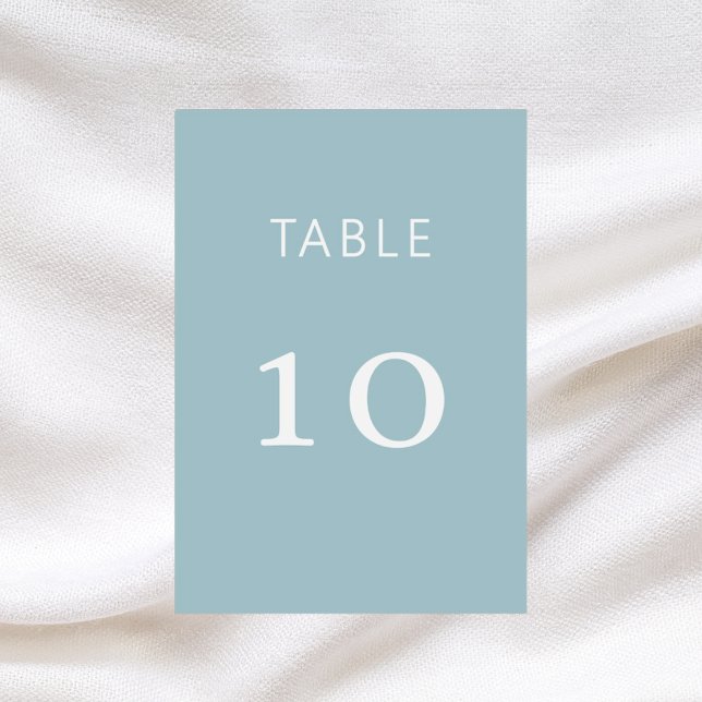 Cartão de casamento clássico branco-azul-Dusty (Criador carregado)