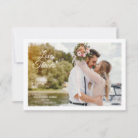 Cartão de Casamento com Foto de Amor e Gratidão