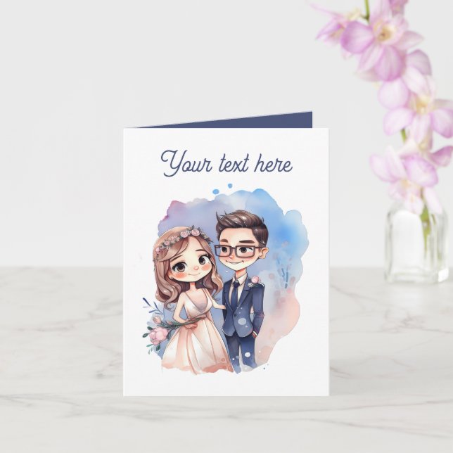 Cartão de casamento com mensagem para qualquer fin (Orquídea)