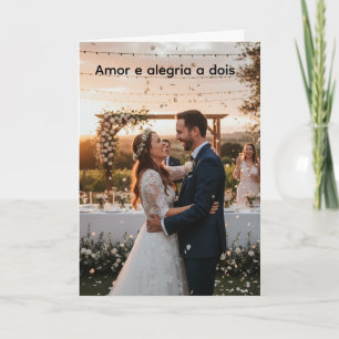 Cartão de Casamento Comemorativo