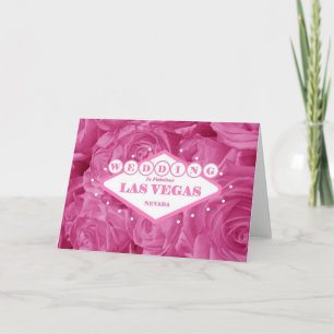 Cartão de CASAMENTO COR-DE-ROSA BONITO de Las
