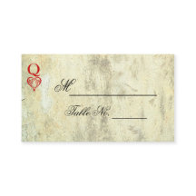 Cartão de Casamento da Rainha dos Corações