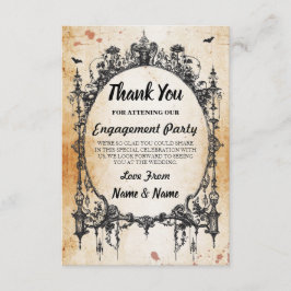 Cartão de casamento de agradecimento de Halloween 