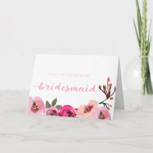 Cartão de Casamento de Agradecimento para Damas de