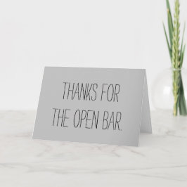 Cartão de Casamento de Bar Aberto