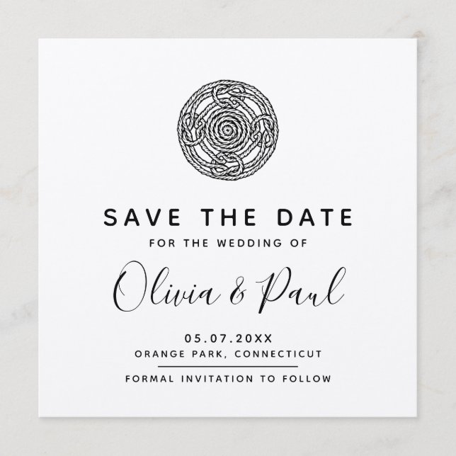 Cartão de casamento de Boho celta Save the Date (Frente)