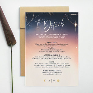 Cartão de Casamento de Detalhes do Sunset para Moo