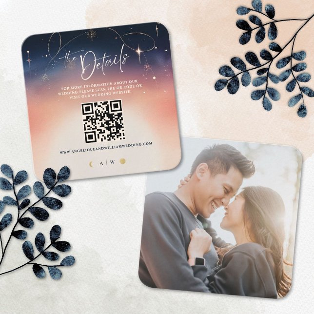 Cartão de Casamento de Detalhes do Sunset para Moo (Criador carregado)