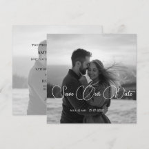Cartão de Casamento de Inverno Simples e Moderno P