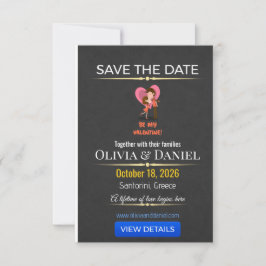 Cartão de Casamento de Luxo com Foto para Salvar a