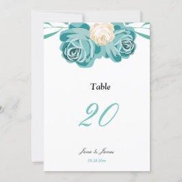 Cartão de casamento de mesa em aquarela elegante e