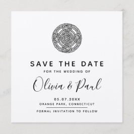 Cartão de casamento de Noivado em estilo celta Boh