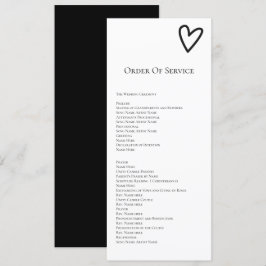 Cartão de Casamento de Ordem de Serviço de Nada Ri
