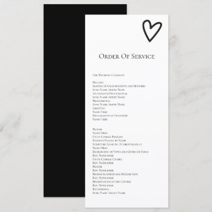Cartão de Casamento de Ordem de Serviço de Nada Ri