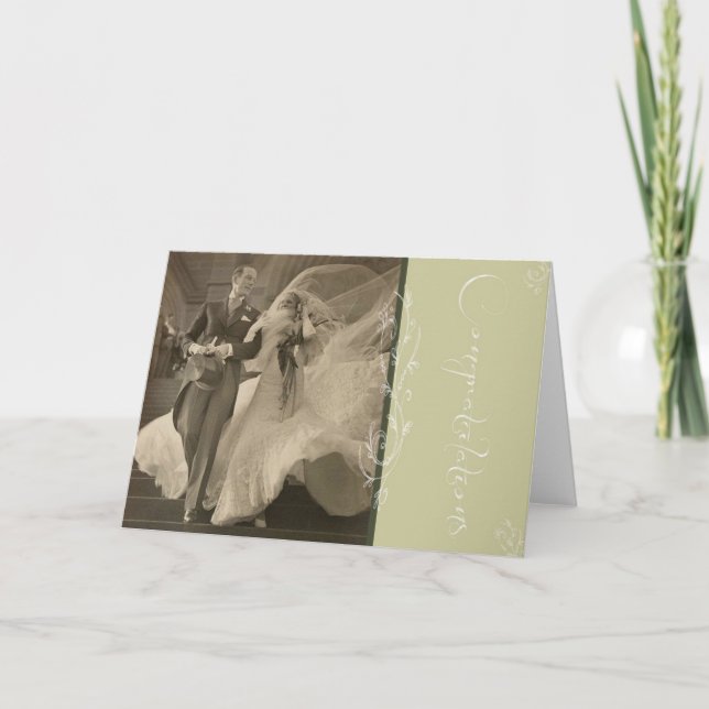 Cartão de Casamento de parabéns (Frente)