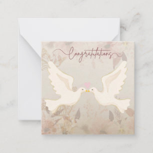 Cartão de Casamento de Parabéns para Flores Elegan