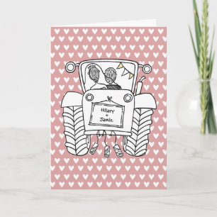 Cartão de Casamento do País do Trator