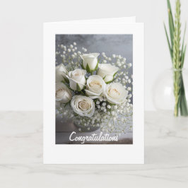 Cartão de Casamento do Rainbow Pride White Roses