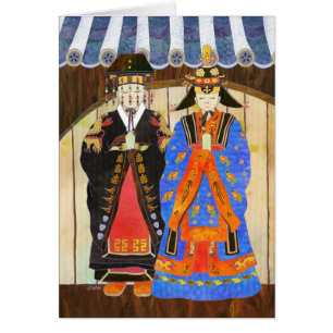 Cartão de casamento do rei & da rainha