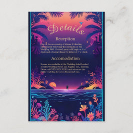 cartão de casamento do vibe da costa azul