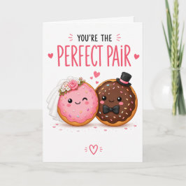 Cartão de Casamento Donut Engraçado – Comida Fofa