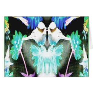 Cartão de casamento dos pássaros do amor